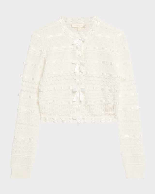 Roselline Cotton Ribbon Cardigan
